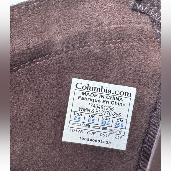 COLUMBIA TWENTYTHIRD AVE LEATHER BROWN WATERPROOF TALL BOOT WOMENS SIZE 8.5 - Picture 8 of 8